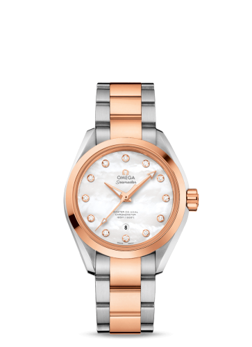 Omega Seamaster Aqua Terra 150M Master Co-Axial Stainless Steel / Red Gold / MOP / Bracelet